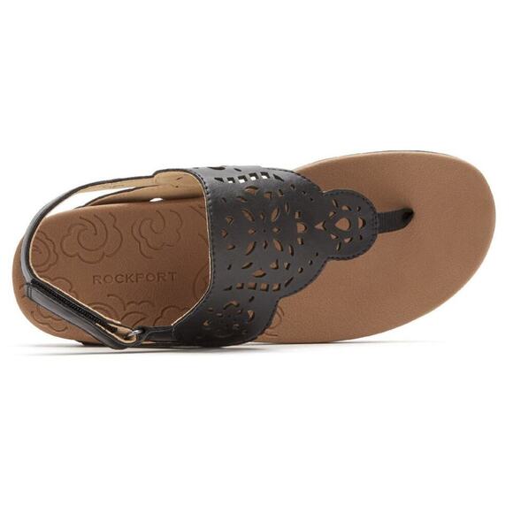 ROCKPORT Brown Ridge Circle Cutout‎ Thong Sandals 7.5 - Picture 4 of 8